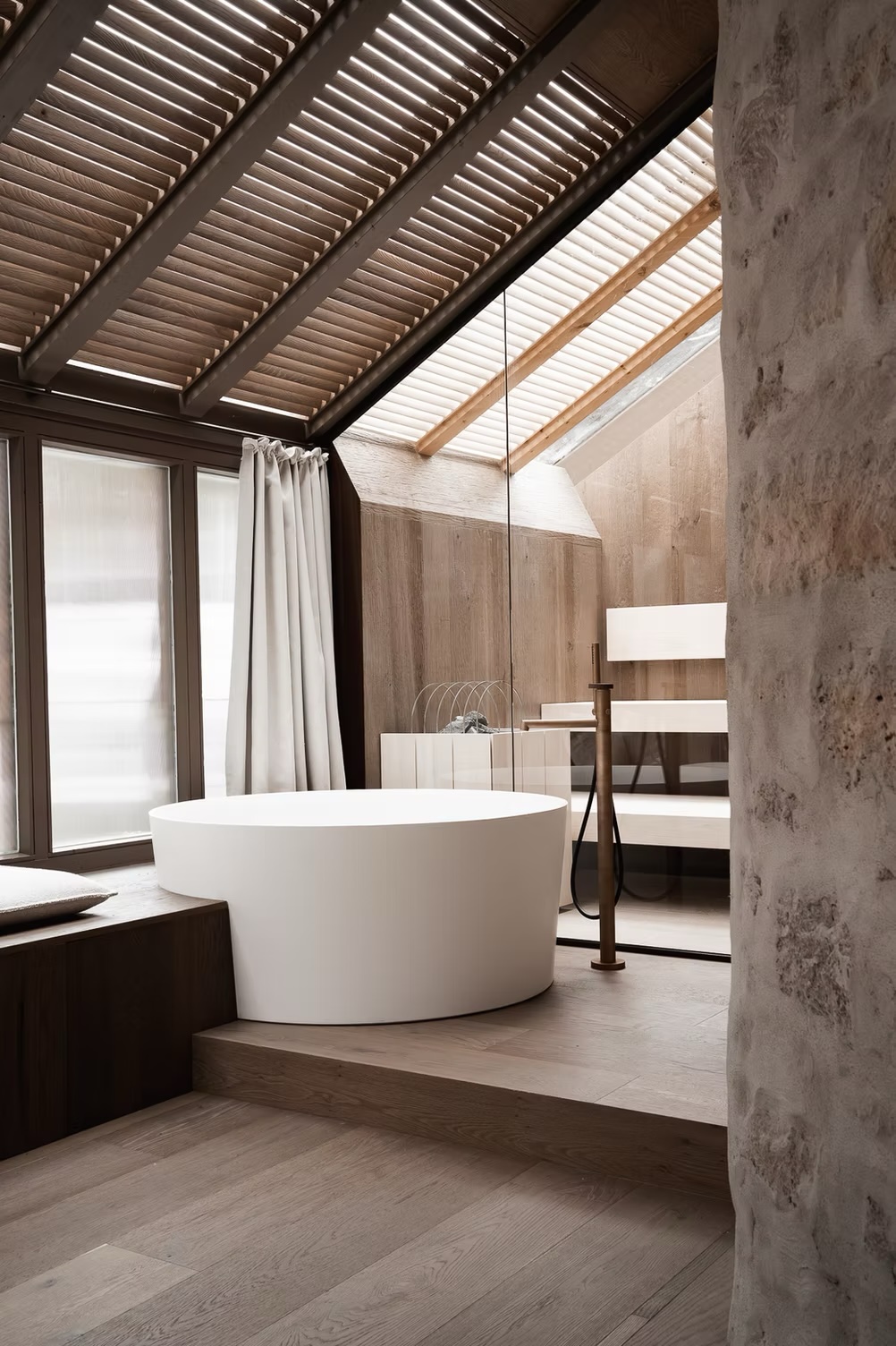 Hotel Interior in modern Alpine materials | Architect Carolyn Sarah Herzog | Studio H Collective | Design Hotel Stieg'nhaus Austria 