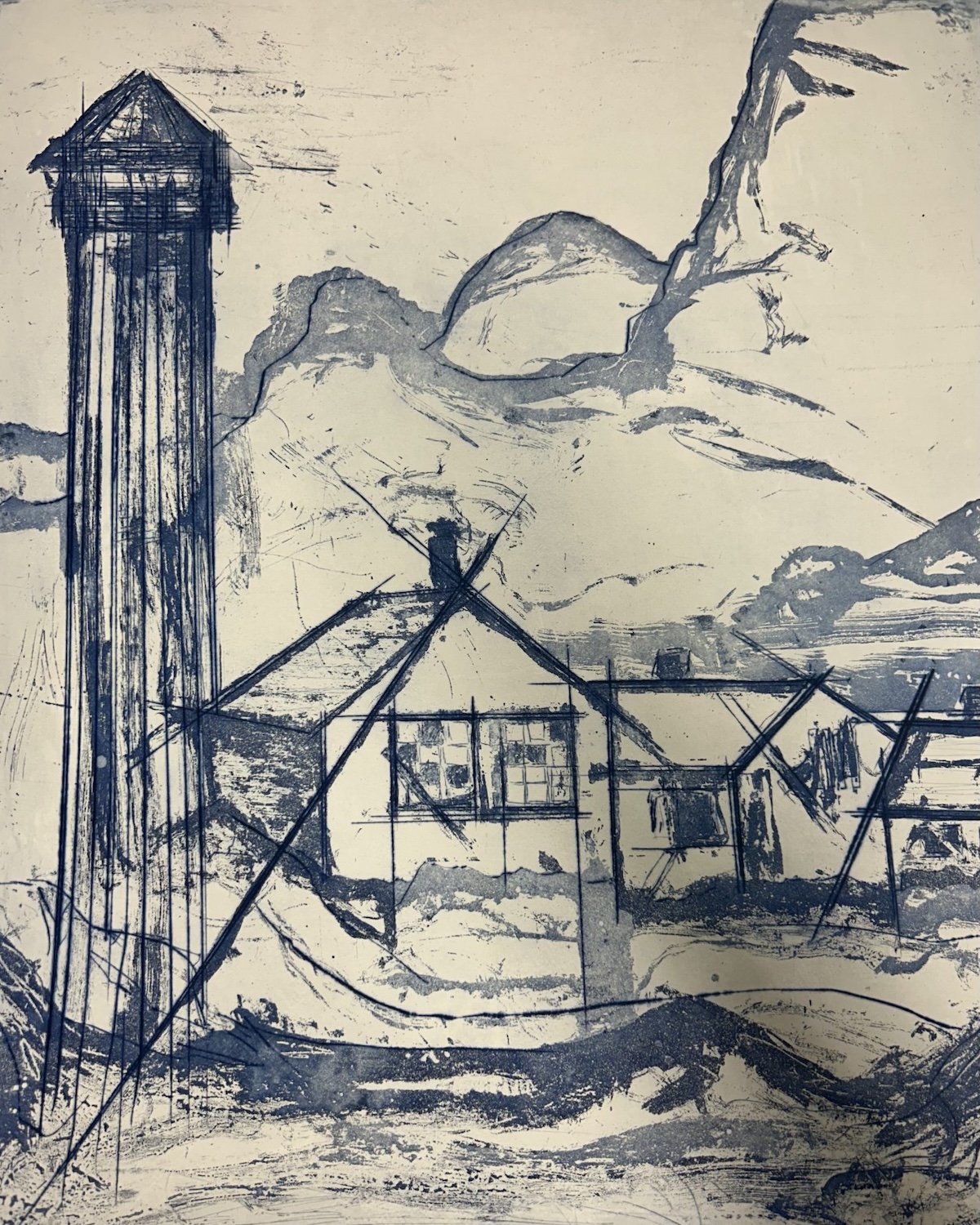 nusfjord-salteriet-stig-bech-the-lighthouse.jpg: Stig Bech print The Lighthouse, Lofoten, at Salteriet Gallery Nusfjord | The Aficionados