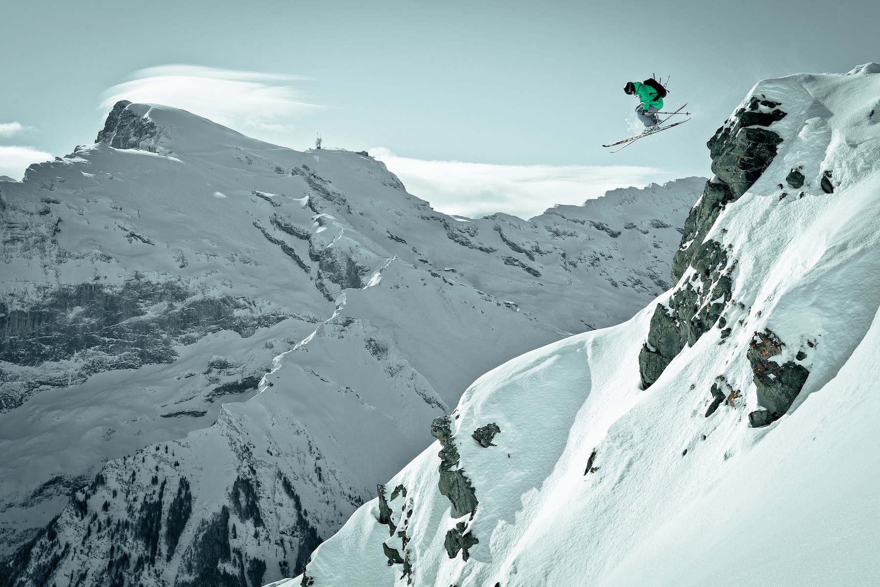 Skiing on Mount Titlis in Engelberg Switzerland