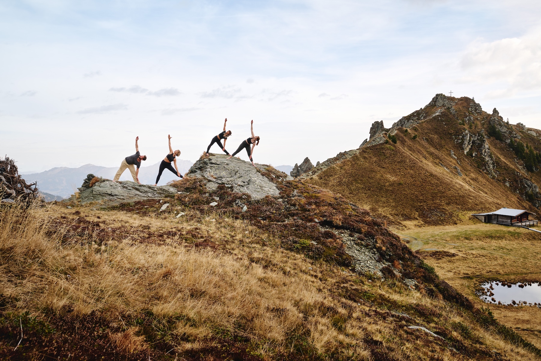 Open-air Yoga classes in the Austrian resort of Bad Gastein, alps, breathing, health, wellbeing ,Haus Hirt Hotel
