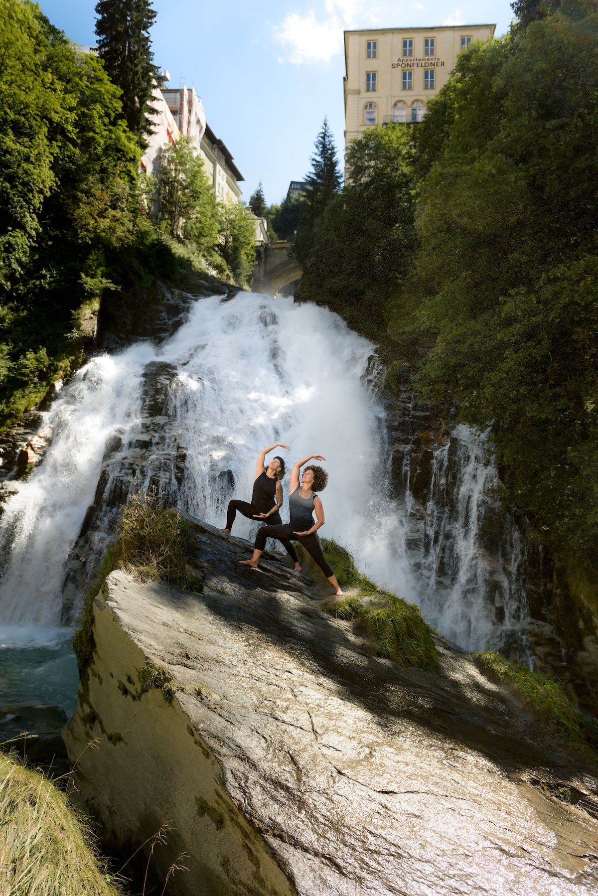 Open-air Yoga classes in the Austrian resort of Bad Gastein, alps, breathing, health, wellbeing ,Haus Hirt Hotel