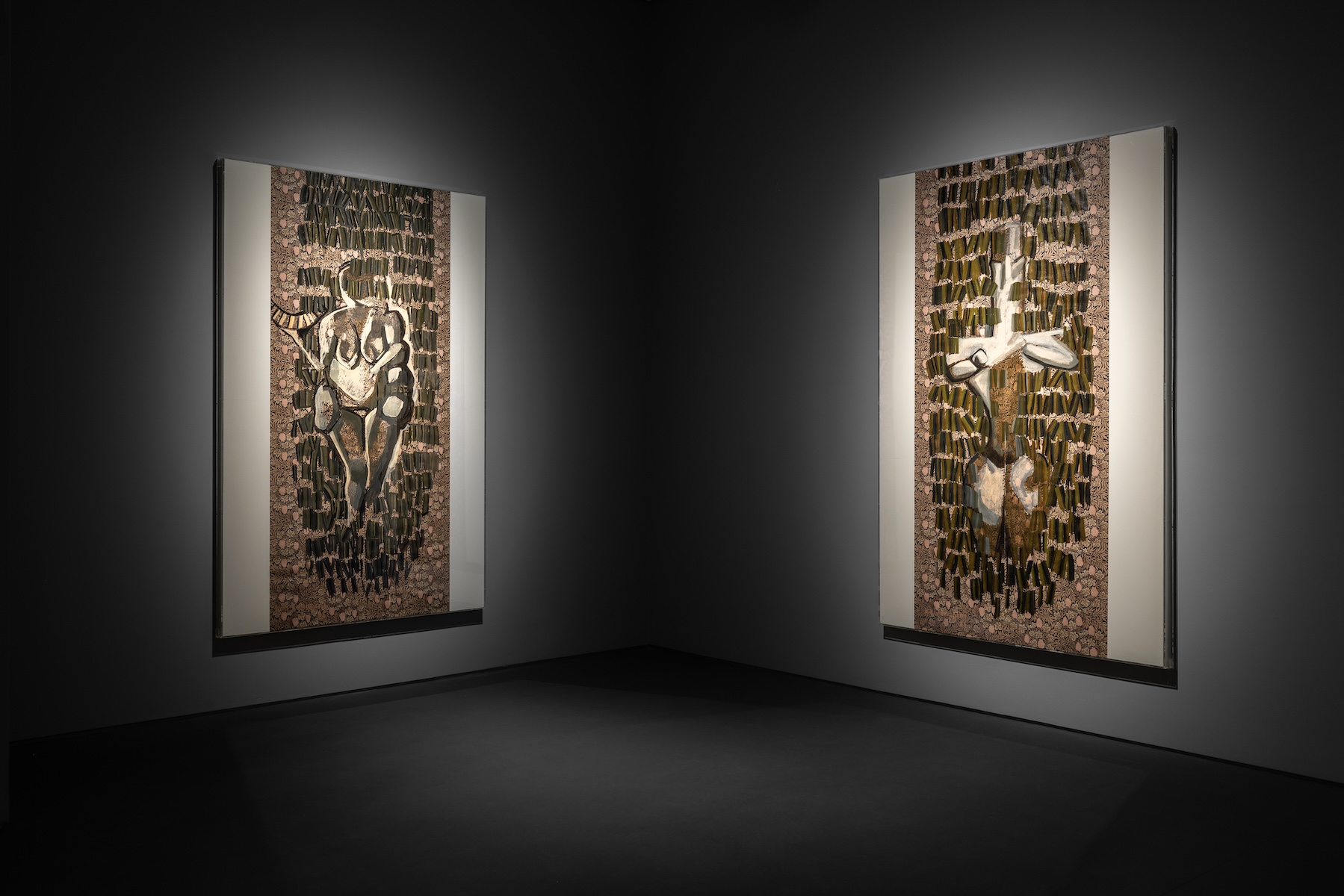 athens-emst-niki-kanagini.jpg: Two large paintings by Niki Kanagini in the An Ode to Things retrospective at EMST, Athens | The Aficionados