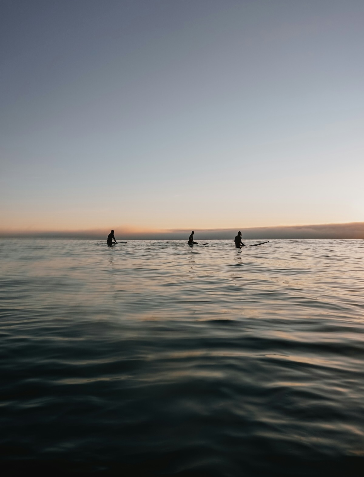 Lofoten Beach: Arctic Surf of Flakstad, White Sand and Midnight Sun | Surfers in the sea, blue waters, moddy skies | The Aficionados 