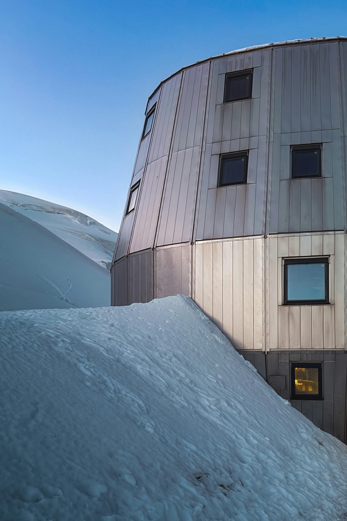 Refuge du Goûter is Mont Blanc’s Highest Hut in Aiguille du Goûter, Chamonix, French Alps - designed by architect Hervé Dessimoz. 