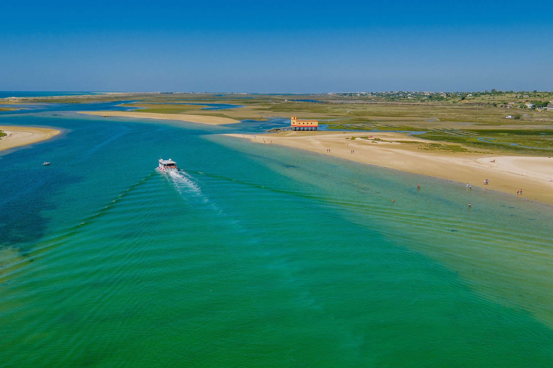 Wild natural beaches of Olhão, on the eastern Algave of Portugal