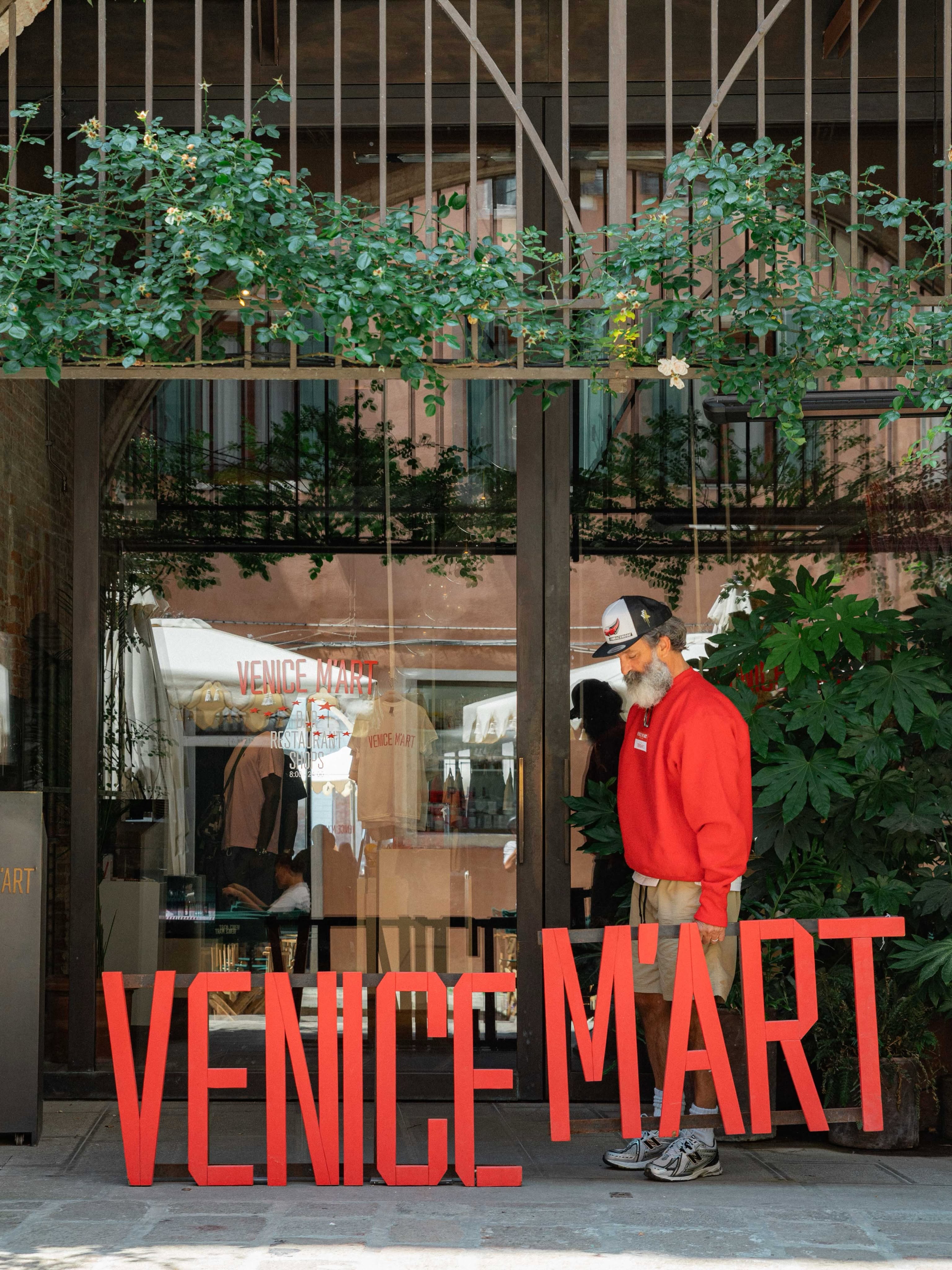 Venice M'Art storefront with giant red three-dimensional 