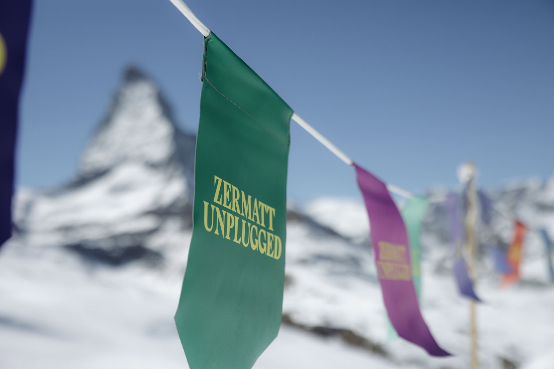 Zermatt Unplugged Music Festival next to the Matterhorn Mountains, Switzerland